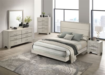Trenton 6 Piece Queen Bedroom Set in Rustic Cream Finish by Coaster - 225061Q-S4