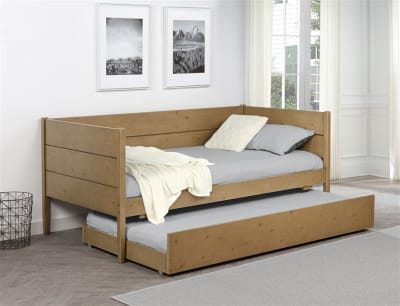 Calinda Twin Daybed with Trundle in Natural Finish by Coaster - 300685