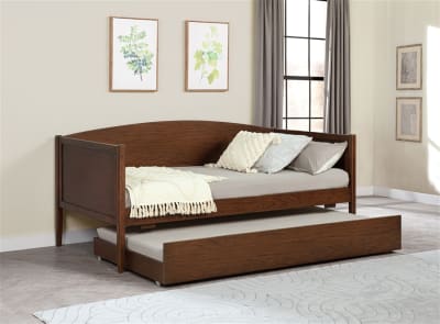 Bozeman Twin Daybed with Trundle in Medium Walnut Finish by Coaster - 300686