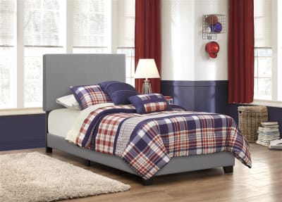 Dorian Upholstered Twin Panel Bed in Grey and Black Finish by Coaster - COA-300763T