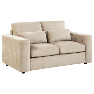 Amador Upholstered Track Arm Loveseat in Camel Finish by Coaster - 511232