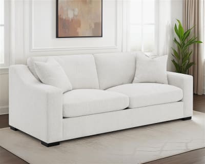 Ashlyn Fabric Upholstered Track Arm Sofa in Sand Finish by Coaster - 552091