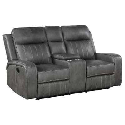 Raelynn Upholstered Motion Reclining Loveseat in Grey Finish by Coaster - 603192