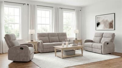 Hamilton 2 Piece Manual Reclining Sofa Set in Sand Finish by Coaster - 603371-S2