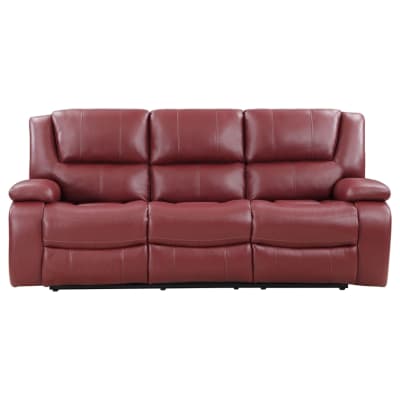 Camila Upholstered Motion Reclining Sofa in Deep Red by Coaster - COA-610241