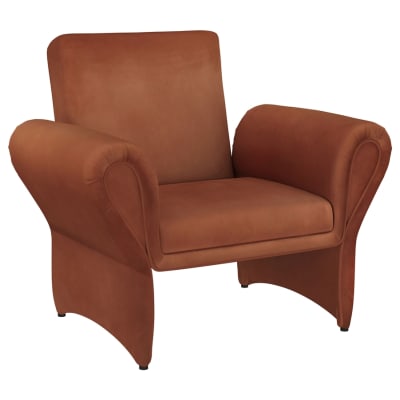 Liana Upholstered Roll Arm Accent Armchair in Rust Orange by Coaster - COA-903150