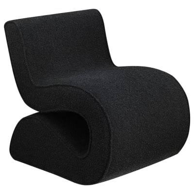 Ronea Boucle Upholstered Armless Curved Chair in Charcoal by Coaster - COA-903155