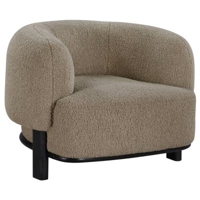 Lawler Upholstered Barrel Back Accent Chair in Brown and Black by Coaster - COA-903170