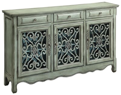 Accent Cabinet in Antiqued Green Finish by Coaster - 950357