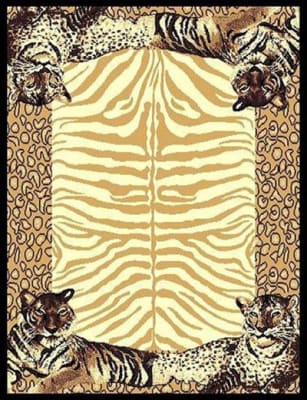 African Tiger Border 5 x 8 Rug by CTC - CTC-AF-TigerBorder