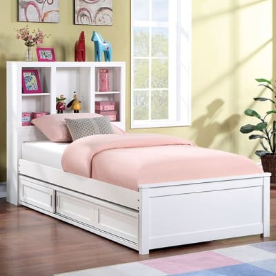 Marilla Twin Bed in White Finish by Furniture of America - FOA-7256WH-B