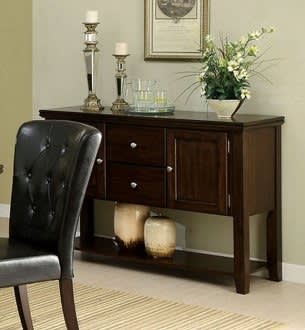 Woodmoor Server in Dark Walnut Finish by Furniture of America - FOA-CM3333SV