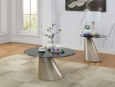 Aumsville 2 Piece Occasional Table Set in Champagne by Furniture of America - FOA-CM4511-2PK