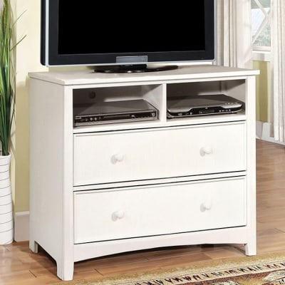 Omnus 40 Inch TV Console in White Finish by Furniture of America - FOA-CM7905WH-TV