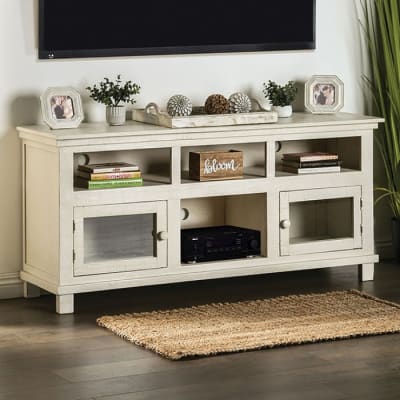 Argus 60 Inch TV Console in Ivory Finish by Furniture of America - FOA-EM5008IV-TV