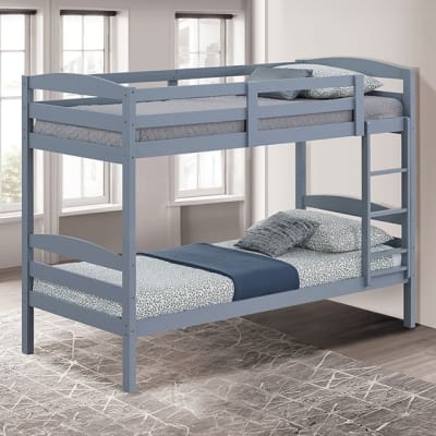 Finsbury Twin/Full Bunk Bed in Gray Finish by Furniture of America - FOA-FM-BK110GY-T