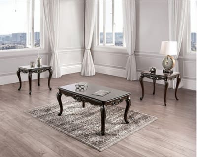 Halcaster 3 Piece Coffee Table Set in Java Finish by Furniture of America - FOA-FM45003