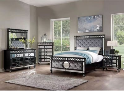 Theola 6 Piece Bedroom Set in Gray Finish by Furniture of America - FOA-NX7134GY