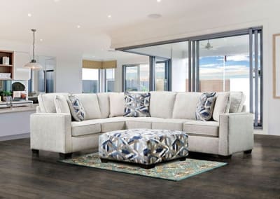 Heathfield Sectional Sofa in Ivory by Furniture of America - FOA-SM5403