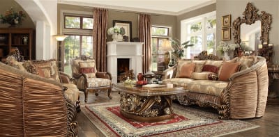 Lavish Old World 2 Piece Living Room Set by Homey Design - HD-1601