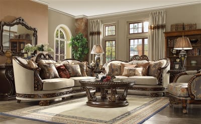 Traditional Upholstery 2 Piece Living Room Set by Homey Design - HD-1623