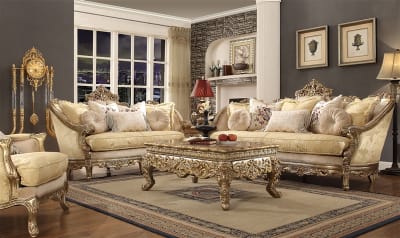 Traditional Luxurious Upholstery 2 Piece Living Room Set by Homey Design - HD-2626
