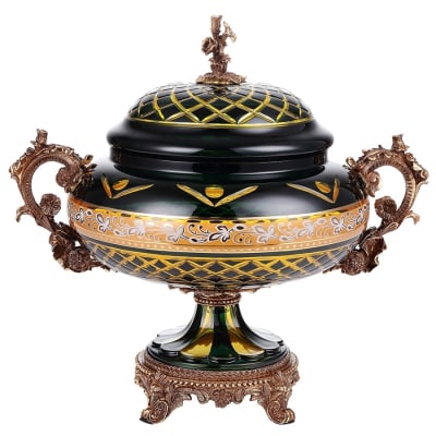Arc De Cristal URN in Bronze-Black Diamond Finish by Homey Design - HD-3010L