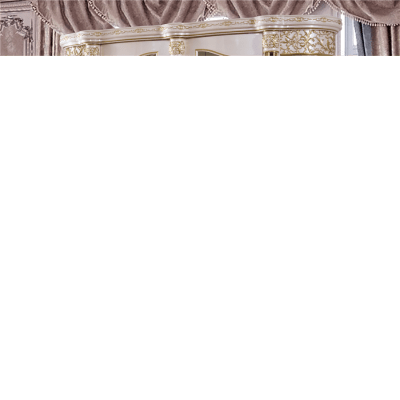 China Cabinet in Pearl and Gold Finish by Homey Design - HD-9022-CB