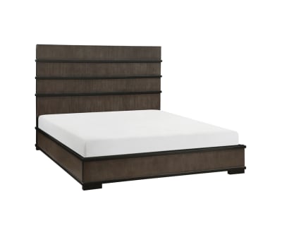 Acworth Queen Modern Bed in Brownish-Gray and Black Finish by Home Elegance - HEL-1343-1
