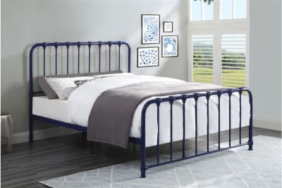 Bethany Full Platform Bed in Blue Finish by Home Elegance - HEL-1571BUF-1