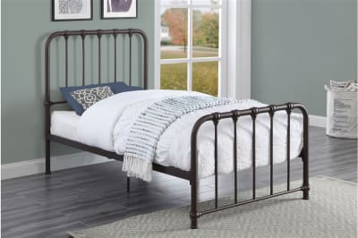 Bethany Twin Platform Bed in Dark Bronze Finish by Home Elegance - HEL-1571DZT-1