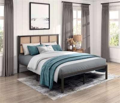 Sanibel Full Platform Bed in Dark Bronze Finish by Home Elegance - HEL-1635DZF-1
