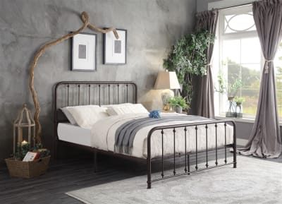 Larkspur Full Platform Bed in Dark Bronze Finish by Home Elegance - HEL-1638F-1