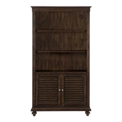 Cardano 40" W Bookcase in Driftwood Charcoal by Home Elegance - HEL-1689-18
