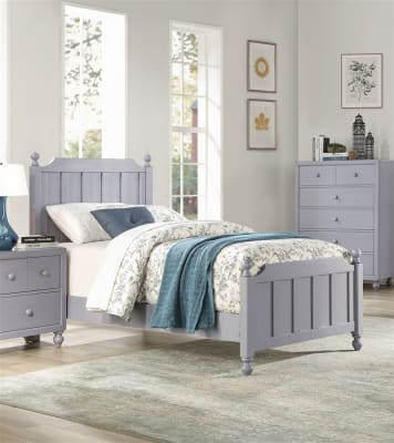 Wellsummer Twin Bed in Gray Finish by Home Elegance - HEL-1803GYT-1