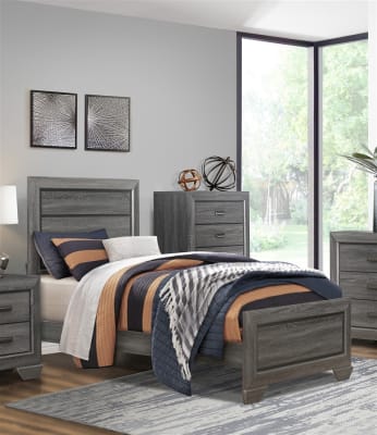 Beechnut Twin Bed in Gray Finish by Home Elegance - HEL-1904TGY-1