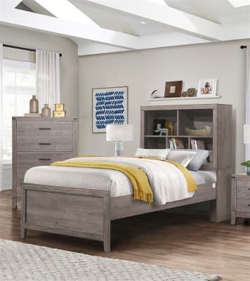 Woodrow Twin Platform Bed in Brownish Gray Finish by Home Elegance - HEL-2042NBT-1
