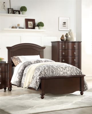 Meghan Twin Platform Bed in Espresso Finish by Home Elegance - HEL-2058CT-1