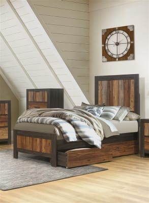 Cooper Twin Bed in Multi-Tone Finish by Home Elegance - HEL-2059T-1