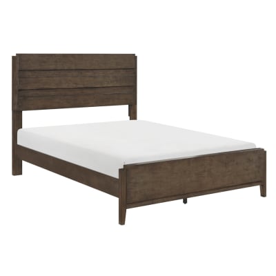 Emmett Queen Panel Bed in Dark Walnut Finish by Home Elegance - HEL-2335-1