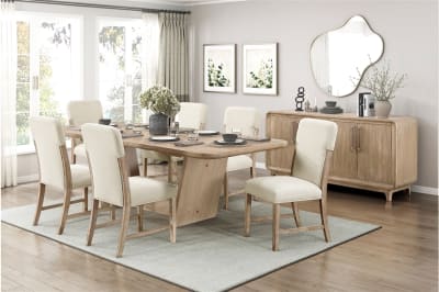 Wilshire 5 Piece Rectangular Dining Room Set in Natural Finish by Home Elegance - HEL-2350-94-5