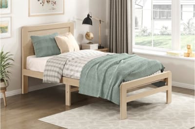Carter Twin Platform Bed in Natural Finish by Home Elegance - HEL-2403T-1