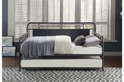 Blanchard Daybed with Trundle in Mottled Silver by Home Elegance - HEL-4982-NT