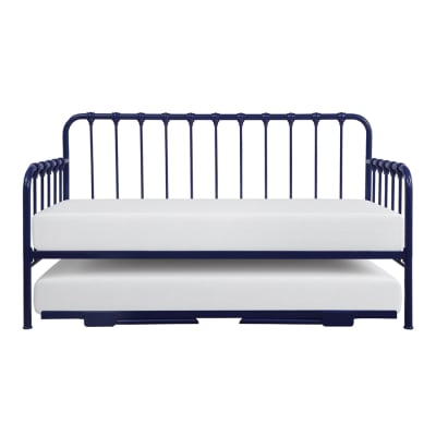 Constance Daybed with Lift-up Trundle in Navy Blue Finish by Home Elegance - HEL-4983BU-NT