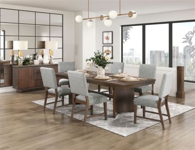 Franco 5 Piece Rectangular Dining Room Set in Walnut Finish by Home Elegance - HEL-5414-95-5
