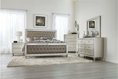 Juliette 6 Piece Bedroom Set in Champagne Finish by Home Elegance - HEL-5844-1-4
