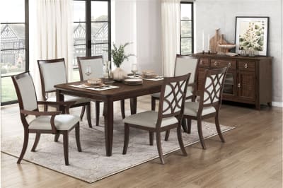 Claymont 5 Piece Rectangular Dining Room Set in Cherry and Dark Walnut Finish by Home Elegance - HEL-5962-96-5