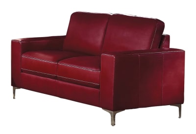 Iniko Love Seat in Red by Home Elegance - HEL-8203RD-2