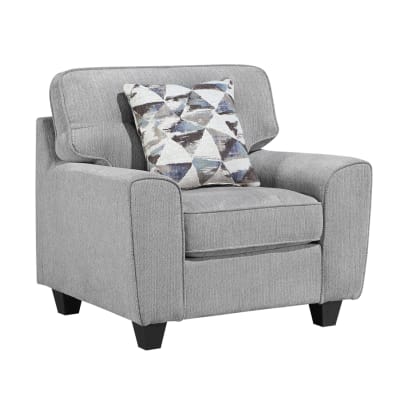 Bennett Modern Upholstered Chair in Grey Chenille Fabric by Home Elegance - HEL-8416GY-1