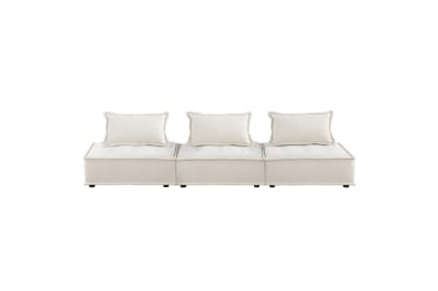 Inman Sofa in Beige Fabric by Home Elegance - HEL-9237BE-3